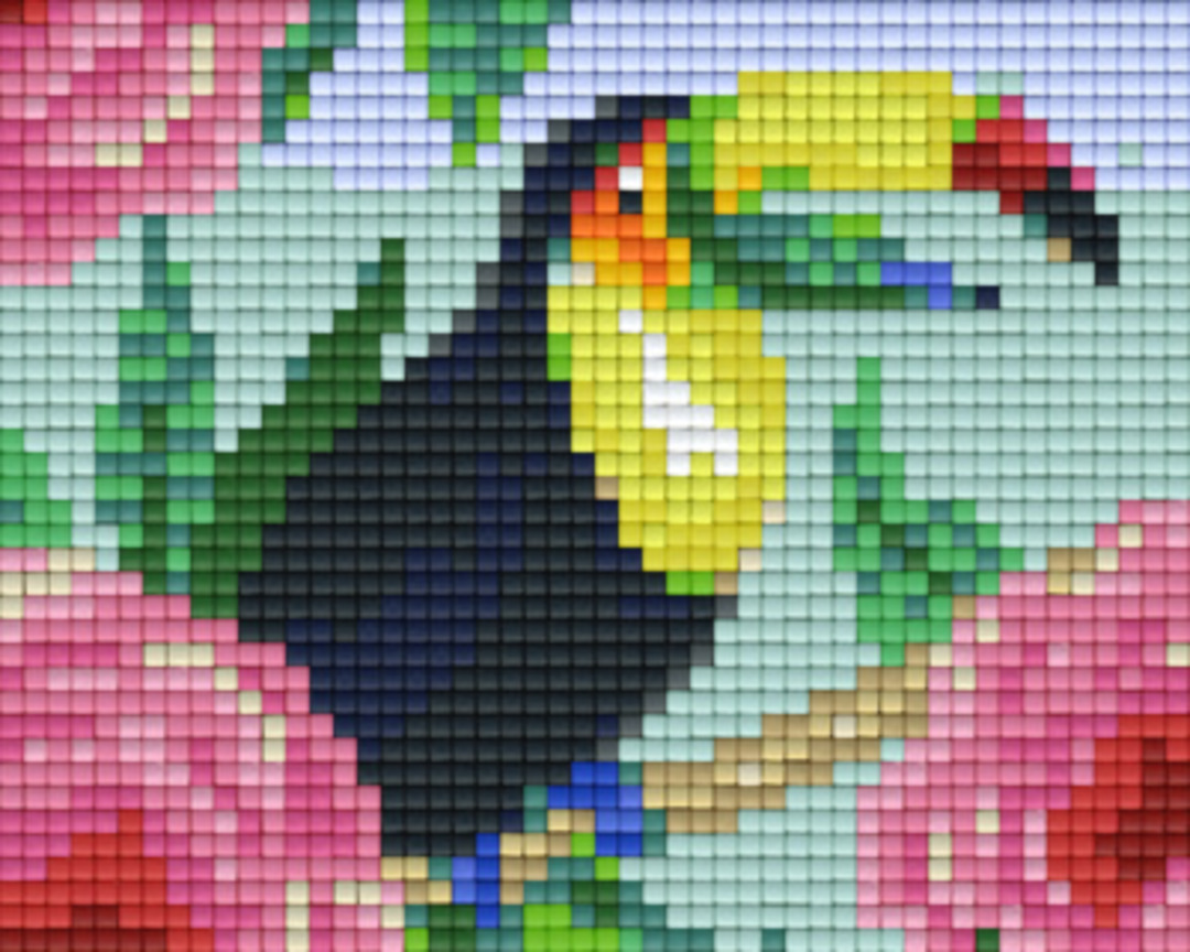 Toucan One [1] Baseplate PixelHobby Mini-mosaic Art Kits image 0